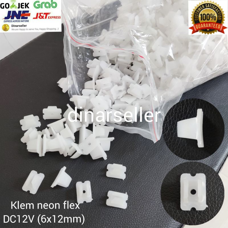 KLEM NEON FLEX BRAKET LED SELANG SUSU DC 12V (6X12mm)