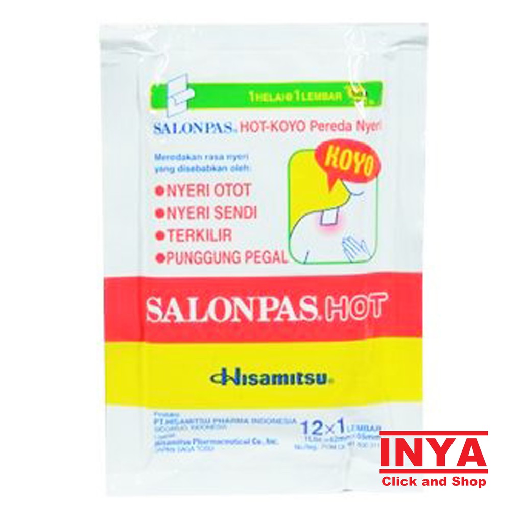 Koyo SALONPAS HOT HISAMITSU Pack isi 12x1 Lembar - Muscle Medicated Patch
