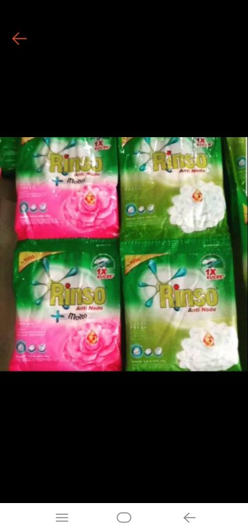 Rinso Anti Noda  Bubuk+molto Isi 6 Pcs/renceng