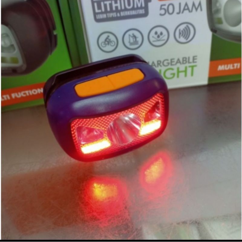 senter kepala sensor 10w luby L- 2882 bisa senter sepeda tahan 50 jam