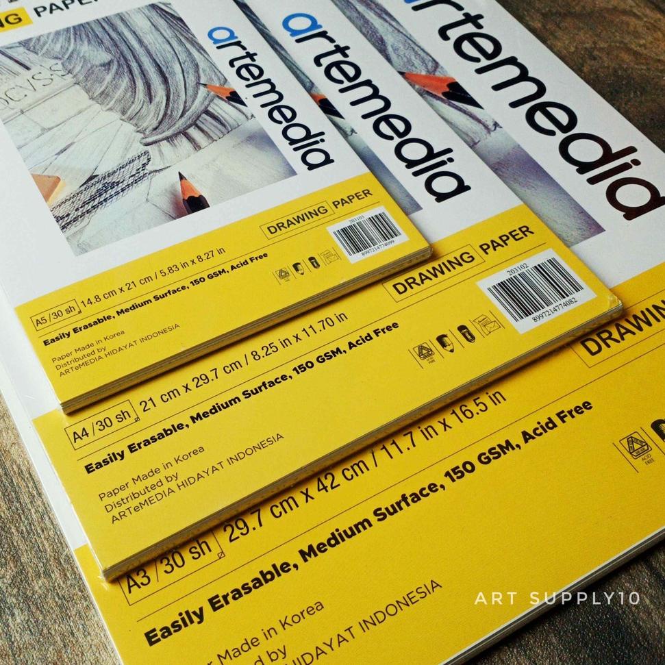 

[KODE JZJ89] Artemedia Sketchbook Spiral A5 A4 A3 Wire Bound 150g 30s