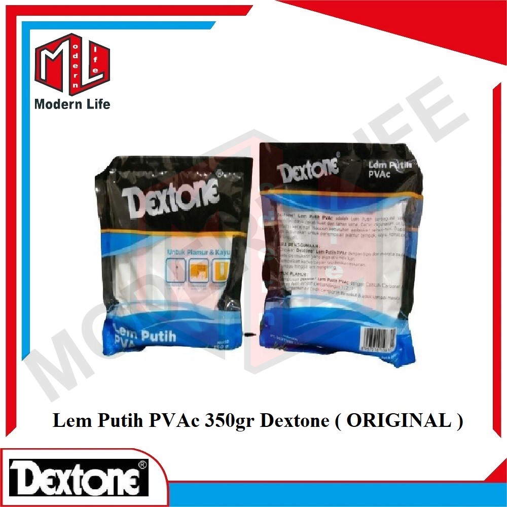 Dextone Lem Putih PVAc 350gr Plamir Kayu Tembok Kertas Fox ORIGINAL