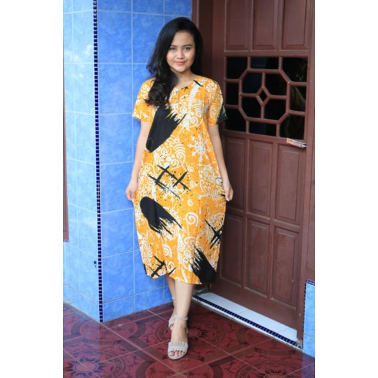 Daster payung laras hitsman murah harga grosir pekalongan batam-H Untir Kuning