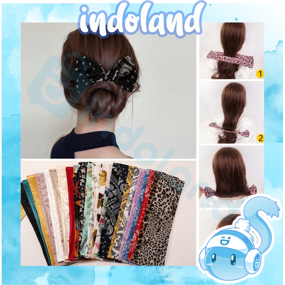 ☀INDOLAND☀ Magic Hair Bun Maker Hairdini Pita Donut Styling Bands Donat Sanggul Cepol Ribbon Magic Hair Roll Gulungan Rambut Kawat Ala Korea A066
