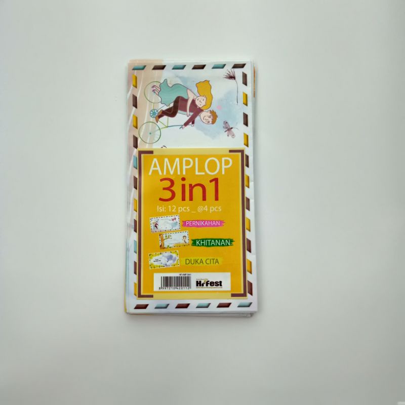 

Amplop 3 In 1 Pernikahan, Khitanan & Duka Cita