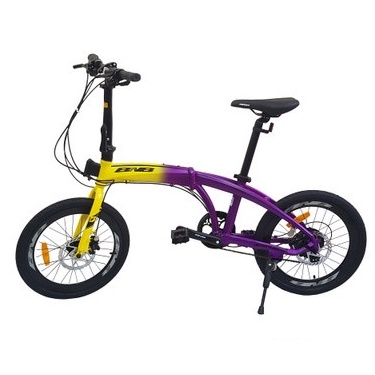 Gramedia Bandung - Folding Bike BNB Tory 9SP 20 inch Yellow-Purple