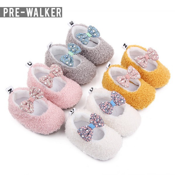 Sepatu Prewalker Bayi - Sepatu Bayi Perempuan Anti Slip Sol Karet S1172