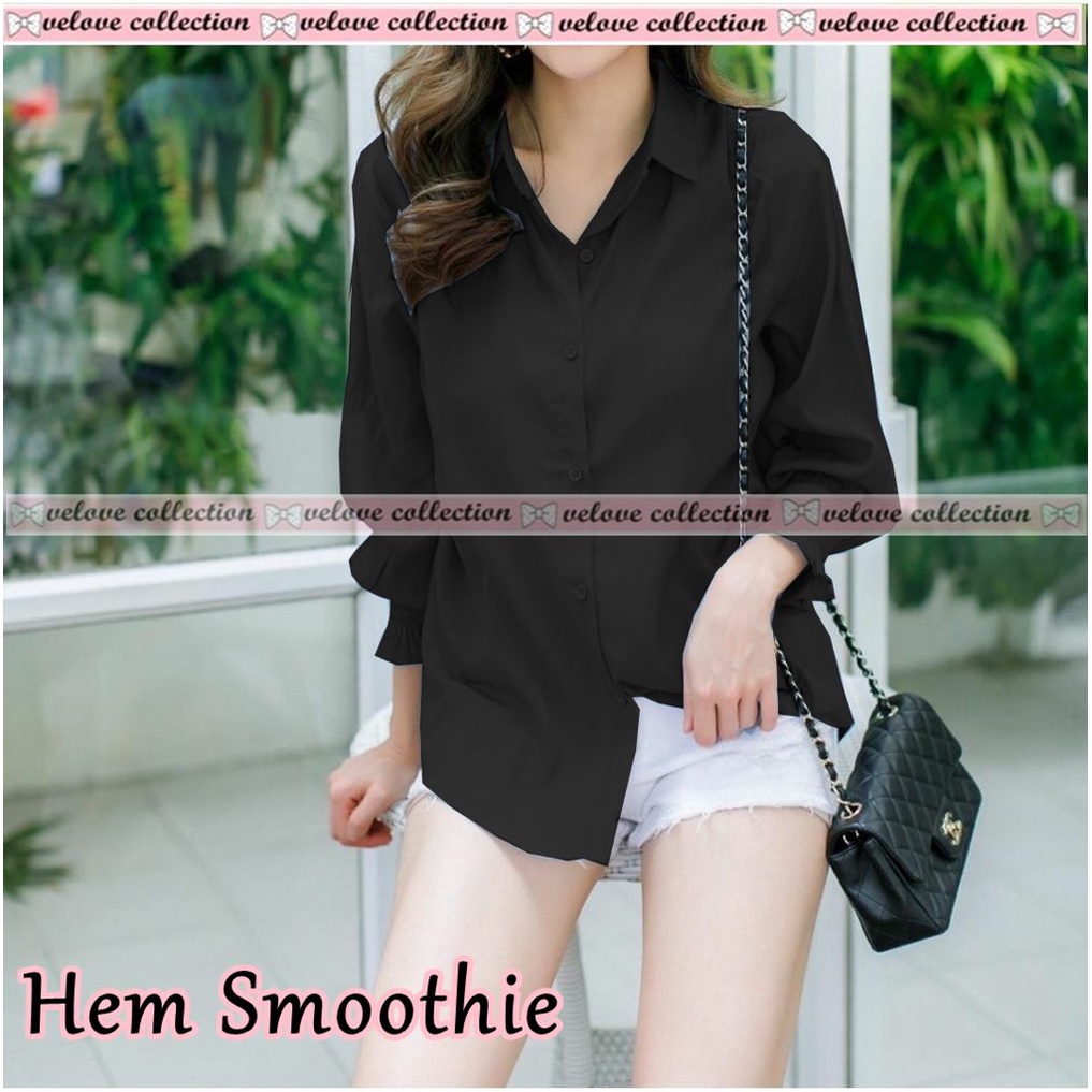 MIA STORY FASHION Hem Smoothie Atasan Wanita Super Cantik Kemeja Wanita Bahan Rayon Korean Style-3