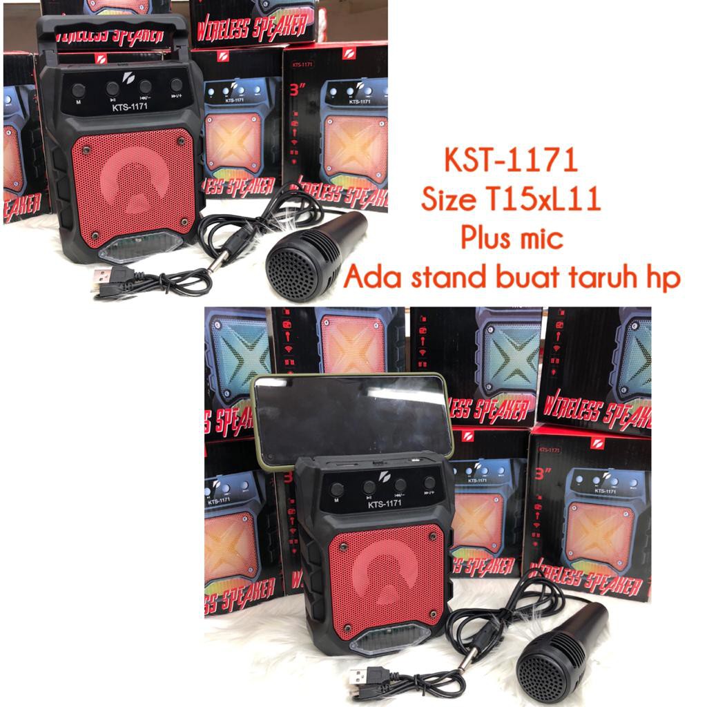 Speaker Bluetooth  Kts 1171 Portable salon mini super bass FREE MIC