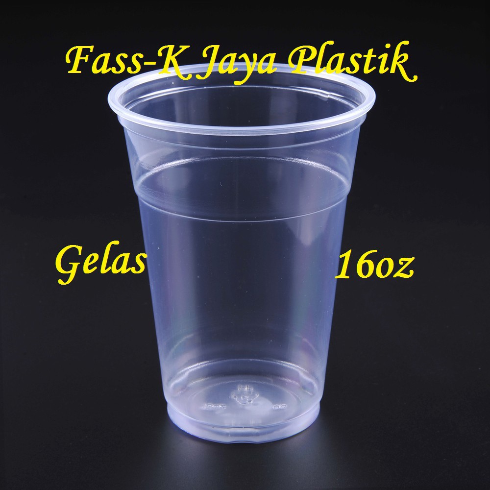 Gelas Plastik 16oz / Gelas Pop Ice / Gelas Jus 16oz isi 50pcs