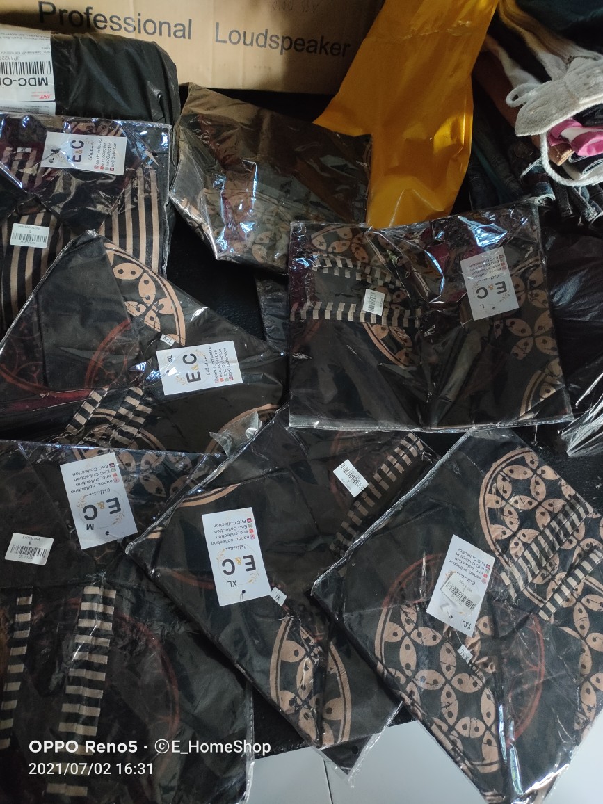 Batik Couple Anyaman Bola Coklat -  Atasan Batik Wanita – Hem Batik Pria - S-m-l-xl-xxl-3l-4l-5l