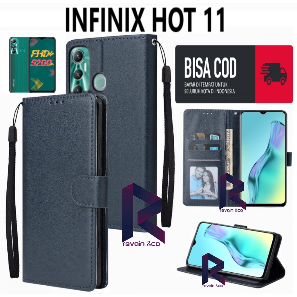 NEW INFINIX HOT 11 CASING DOMPET FLIP WALLET LEATHER KULIT PREMIUM SARUNG BUKA TUTUP FLIP CASE INFINIX HOT 11 TERBARU