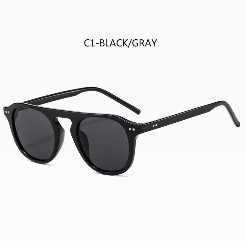 Fashion European and American personality retro ins street shooting men and women sunglasses metal hinges