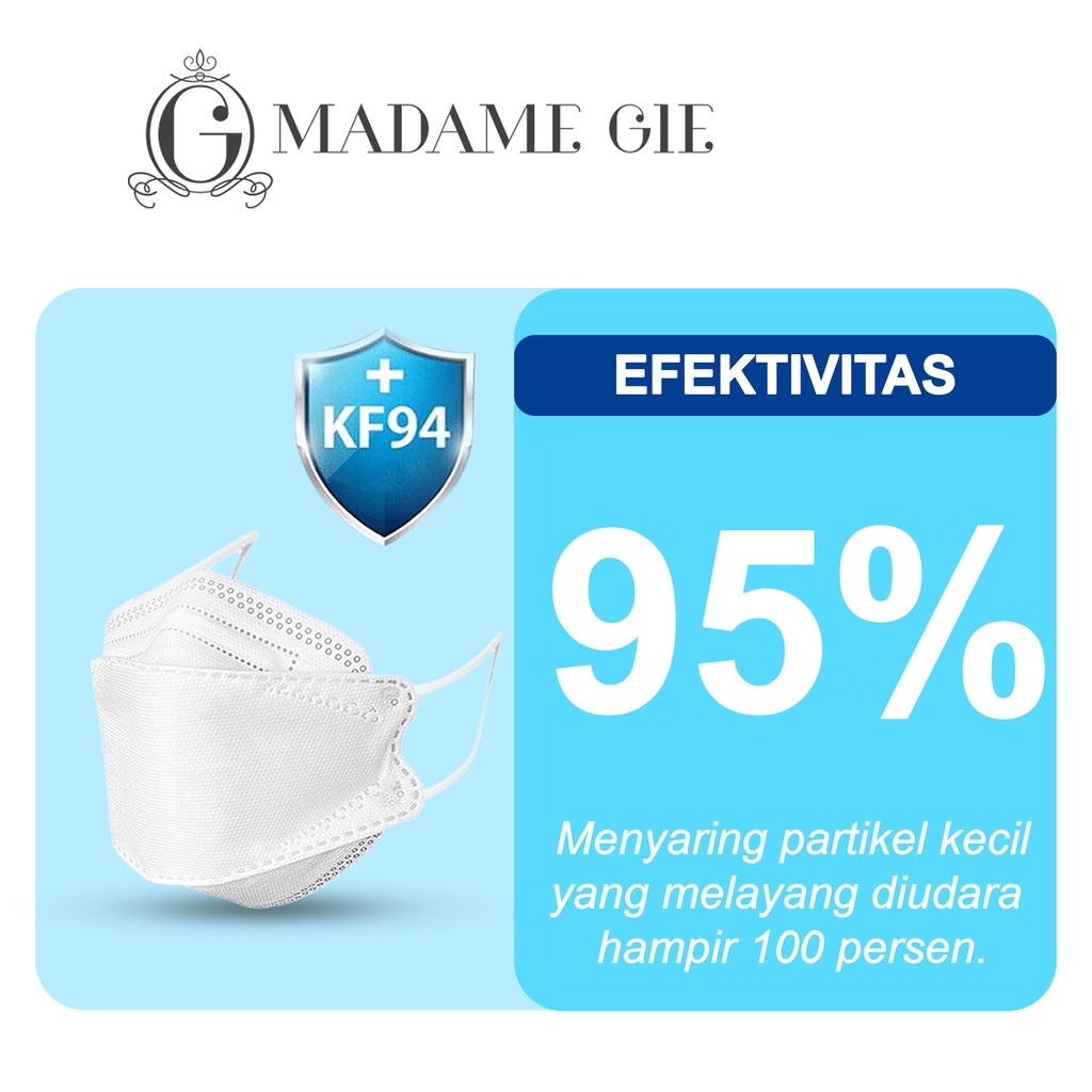 TIKTOK - Madame Gie Protect You KF94 Merah Putih - Masker 10 Pcs