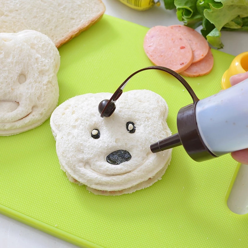 Cetakan Pemotong Roti Panggang Sandwich Bentuk Teddy Bear Untuk Aksesoris Dapur