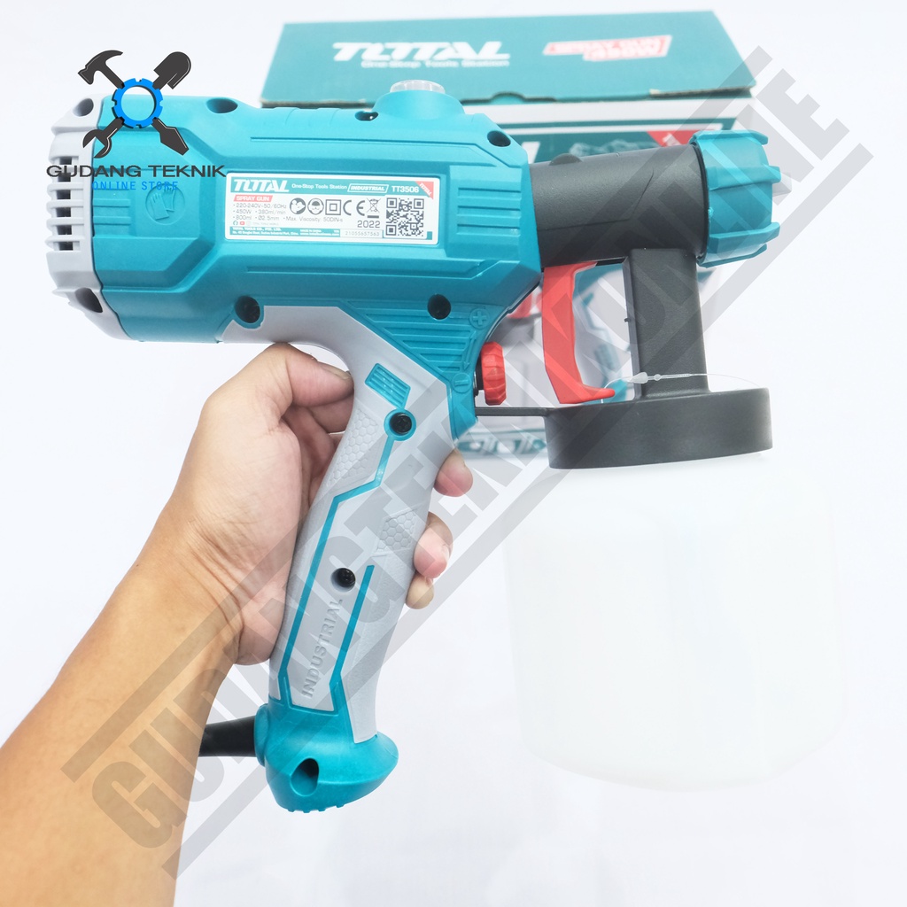 Spray Gun Elektrik TOTAL TT3506 / Spraygun Listrik TT 3506 - Alat Semprot Cat TOTAL TT-3506