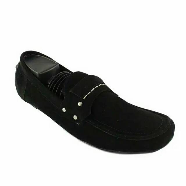 KICK TONE 01 BLACK SLIP ON PRIA KASUAL BS157 BS158 BS159 BS160 BS161 BS16 Slip On Pria Hitam