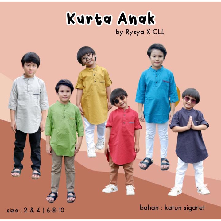 KAOS KURTA ANAK LAKI LAKI RYSYA Kurta Anak Premium RYKP / KURTA ANAK KIDS