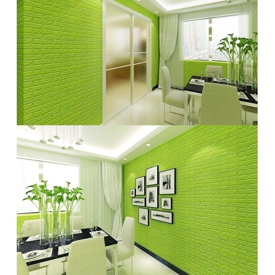 Wallpaper Dinding Motif Batu Bata 3d Untuk Ruang Tamu Kamar Tidur Shopee Indonesia