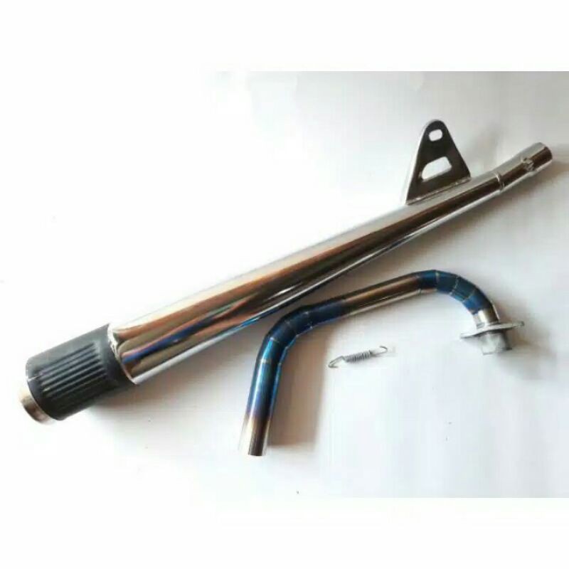 Knalpot honda gl pro kleper leher biru