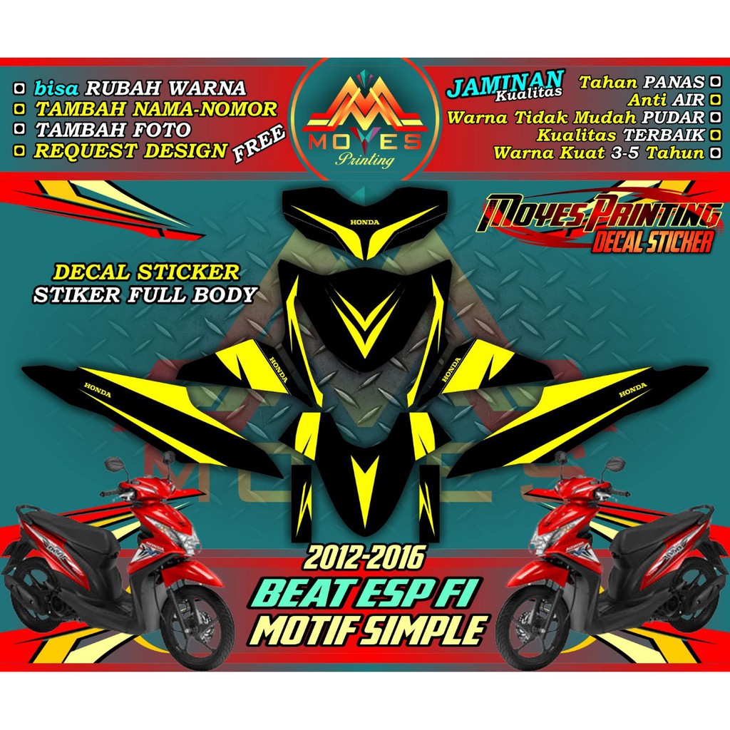 Decal Motor Beat Fi Decal Motor Beat Esp Fi Stiker Full Body Beat Esp Stiker Motor Beat Esp Fi Shopee Indonesia