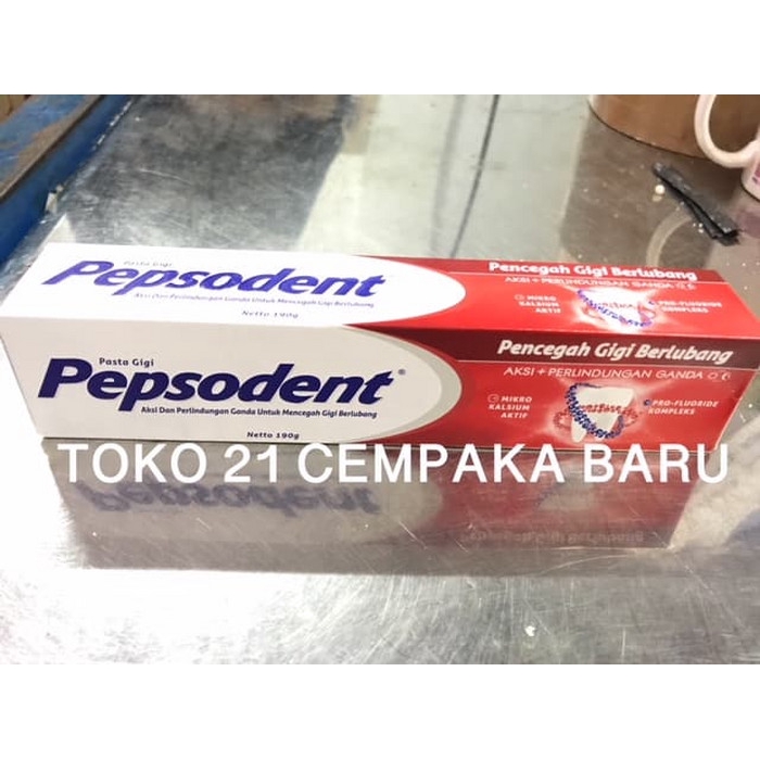 Pepsodent Pasta Gigi yang Biasa 190 gram | Pencegah Gigi Berlubang Odol Pepsoden Murah Promo 190g