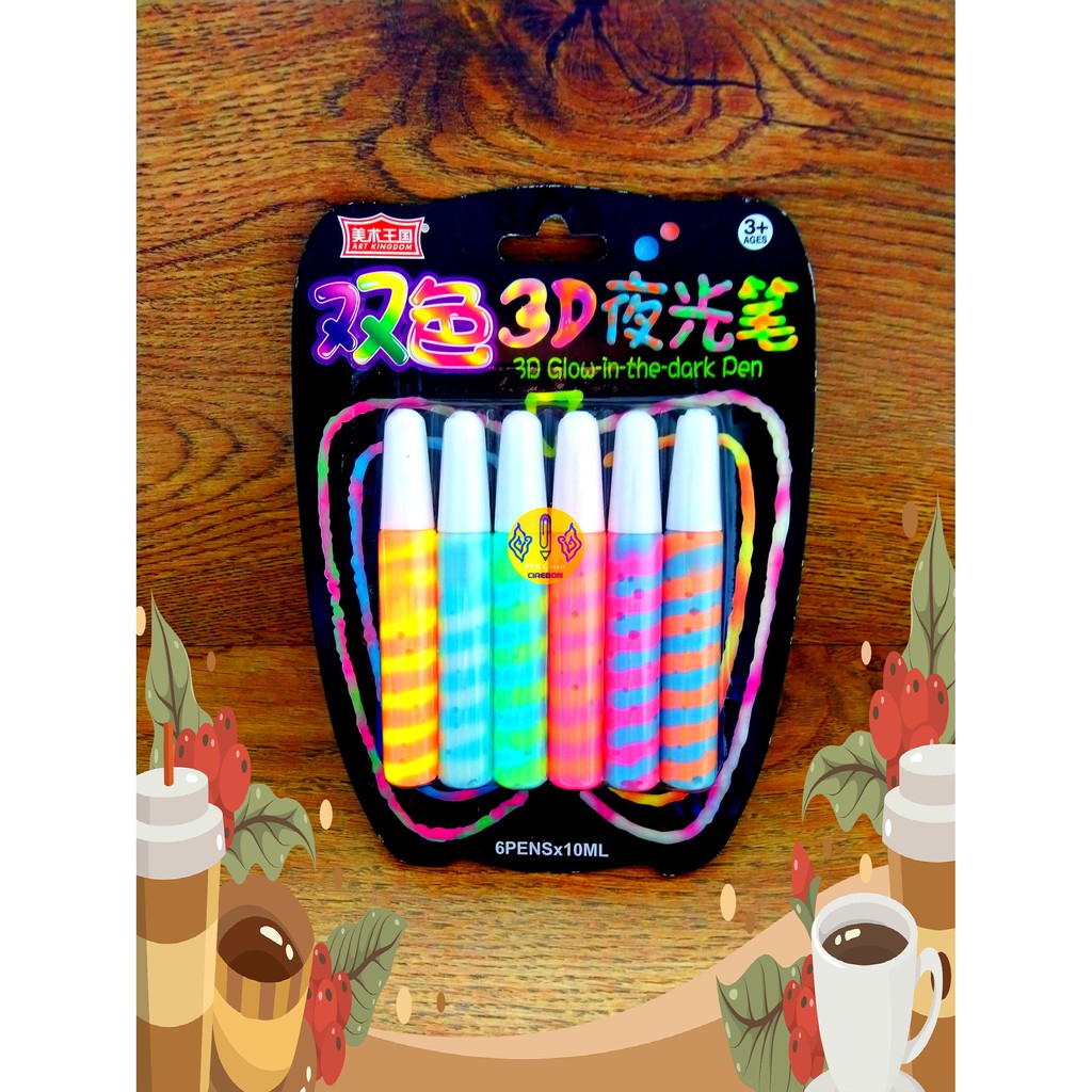 

Pulpen Gel 3D Import Imaea AKD-1137 Glow In The Dark Pen 3D