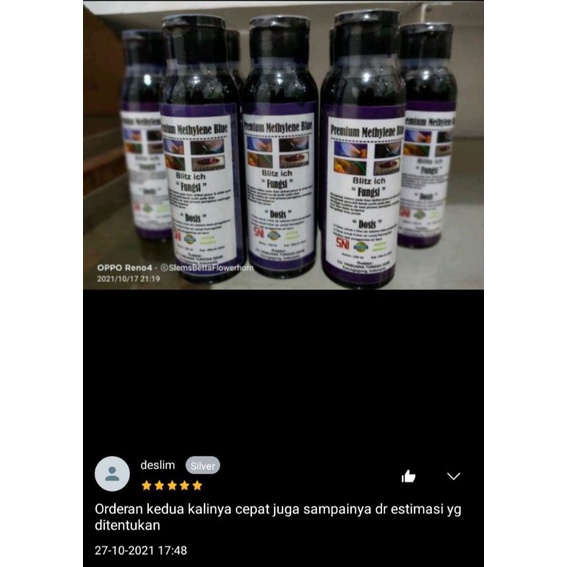 Paket 8 botoL Obat biru Premium Methylene Blue khusus kargo