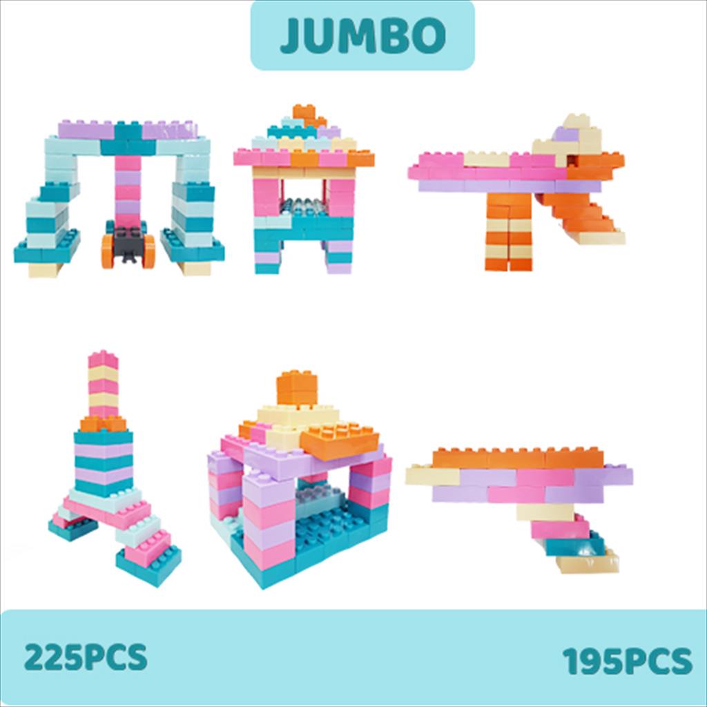 Mainan Edukasi Anak Block Pastel Jumbo/ Mainan Edukatif Anak Blok Pastel Bongkar Pasang JUMBO