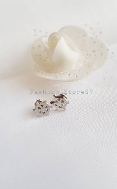 Anting import anting tusuk setir titanium gold white import antikarat fashion simpen elegant