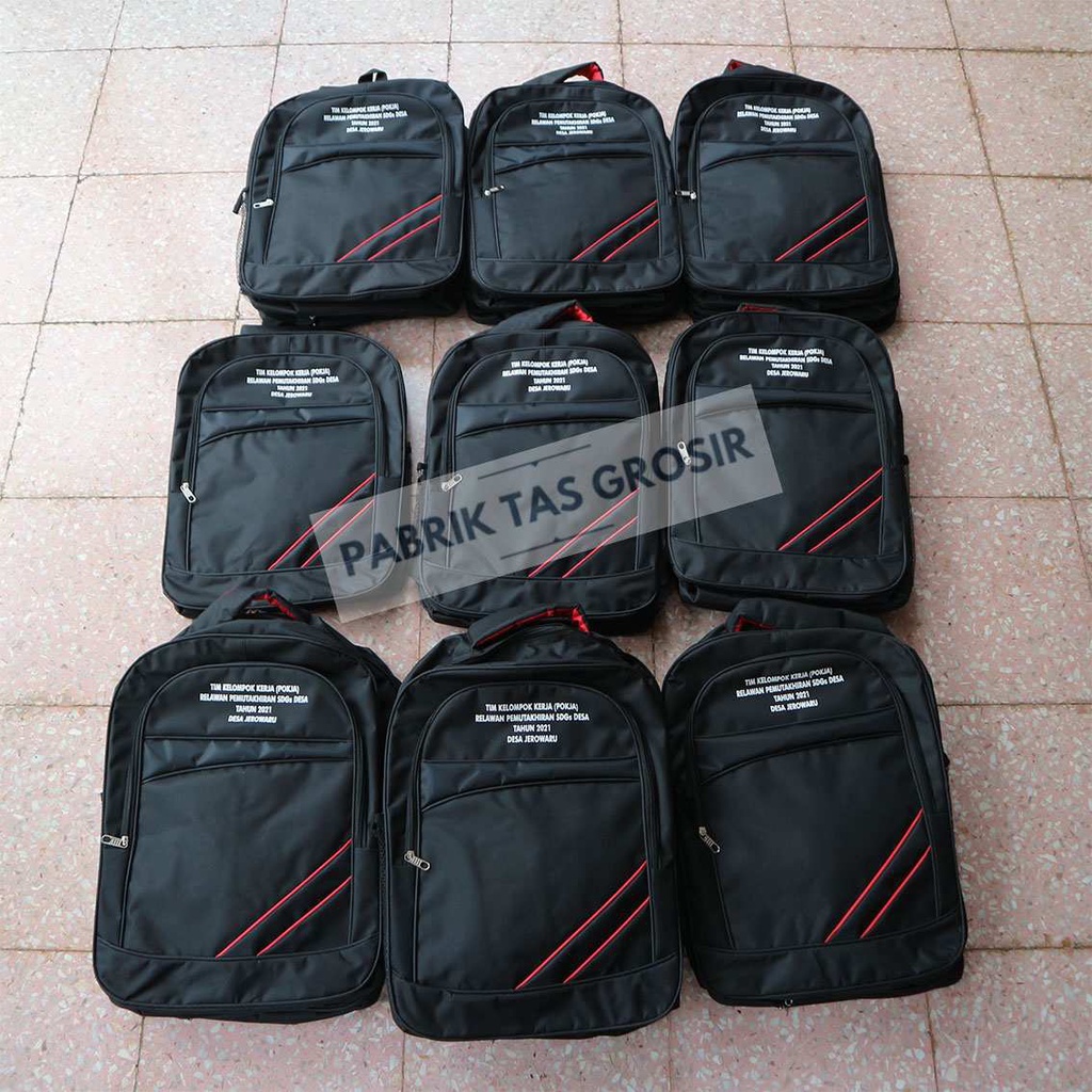 ORDERAN GROSIR MURAH TAS RANSEL ELITE POLO GARIS MIRING SABLON POKJA RELAWAN PEMUTAKHIRAN SDGS DESA