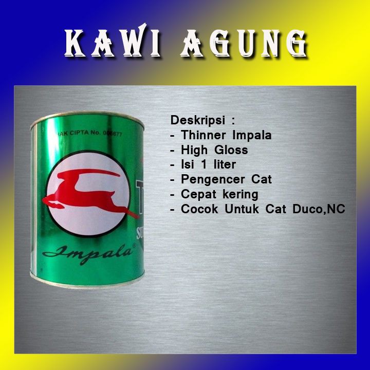 

THINER PENGENCER CAT MINYAK BESI KAYU IMPALA 1 LITER KAWIAGUNG