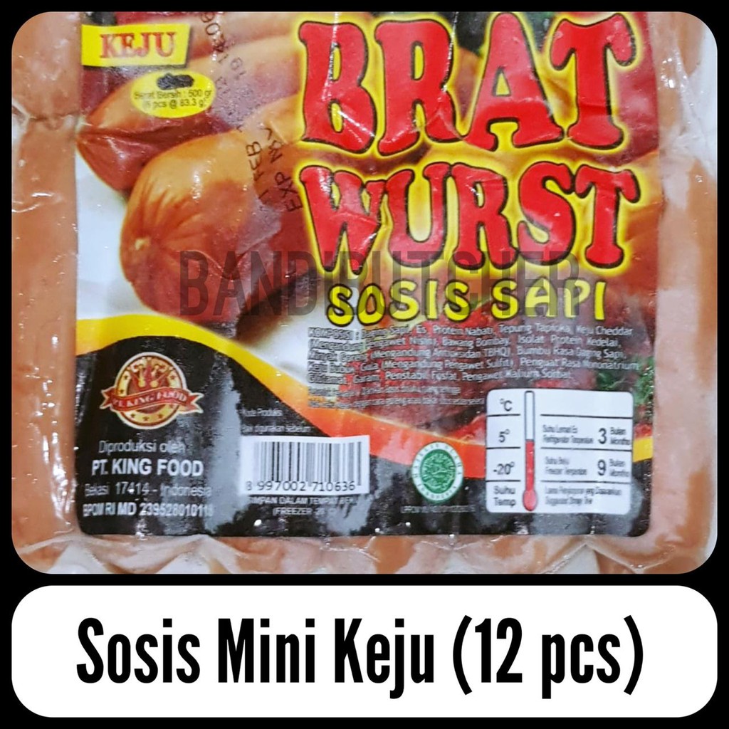 Sosis Sapi Bakar Keju - Beef Sausage Bakar Bratwurst Keju King Food