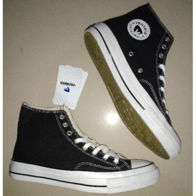 VENTELA BTS 70`S HIGH BLACK NATURAL DAN BLACK WHITE GLOSSY-3