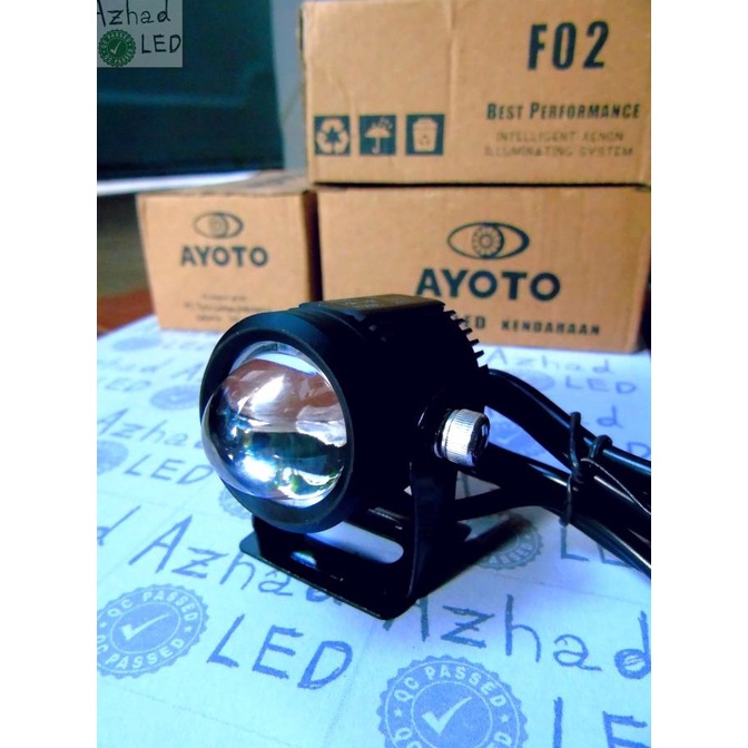 Lampu Sorot Tembak Led Laser D2 Ayoto 18 Watt Foglamp Mobil Motor