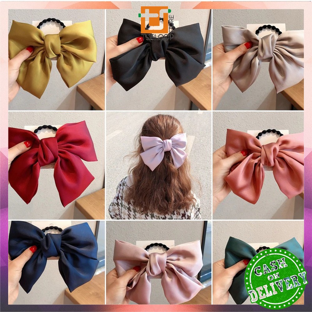 OFM-C160 Ikat Rambut Pita Besar Kuncir Rambut Hairband Aksesoris Wanita Kunciran Rambut Korea Style-2