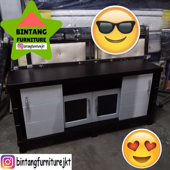 Rak Meja TV DVD Speaker Salon Full Thick Block Cat Semprot 160 CM
