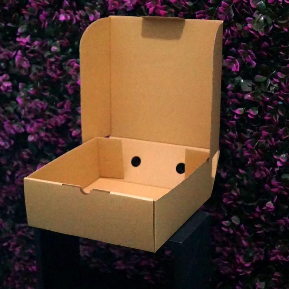 

[PREMIUM PRODUCT] Kotak Packaging Polos Tinggi 25 x 25 x 12 cm - Pizza Box - Bentuk Kotak
