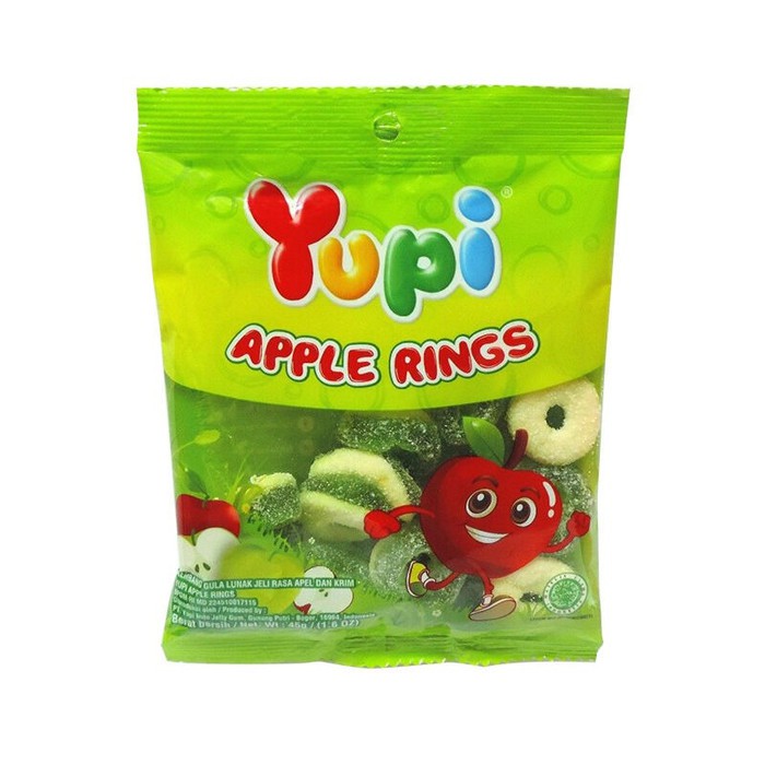 YUPI APPLE RINGS MINI 45 GR