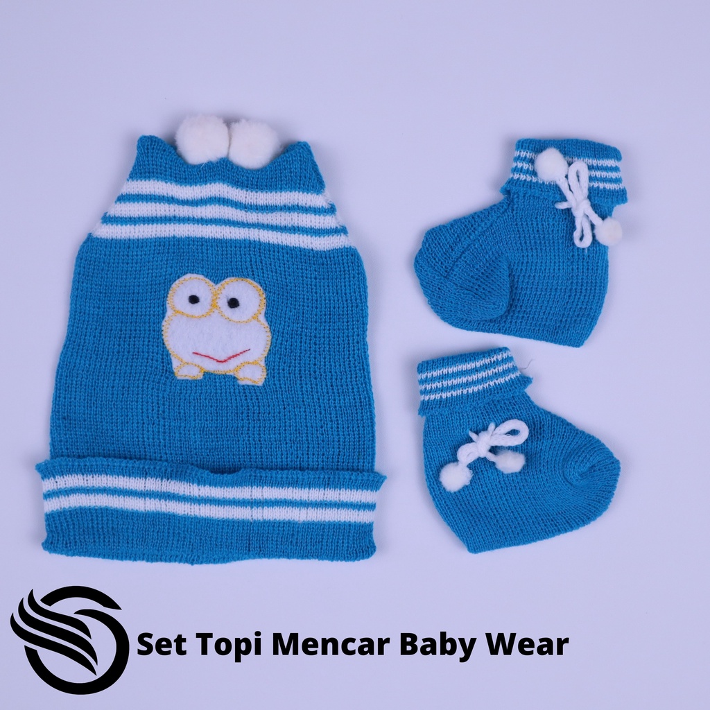 TOPI BAYI BARU LAHIR 100% katun Topi kupluk bayi baby baru lahir newborn Topi Rajut Bayi  topi set  