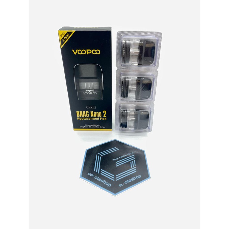 Cartridge - Drag Nano 2 Pods 0.8ohm 1.2ohm by Voopoo Catridge nano2 authentic original