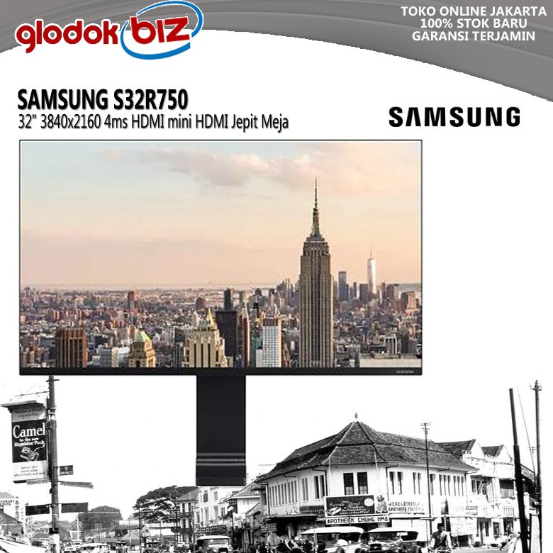 LED SAMSUNG 32" S32R750 32" 3840x2160 4ms HDMI mini HDMI Jepit Meja