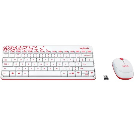 Keyboard Mouse Wireless Combo Logitech MK240 Nano - Putih