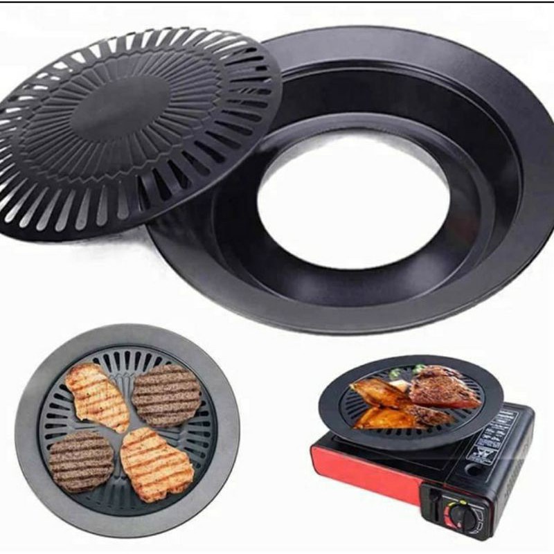 Ultra Grill Pan 32 cm/Tempat Pemanggang Daging BBQ Grill Pan Anti Lengket 32 cm