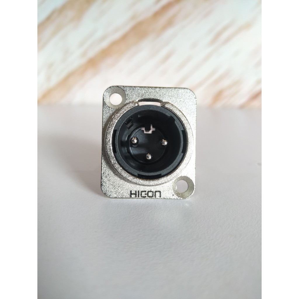 HICON Connector HI-X3DM XLR-Male Plate Chassis Audio