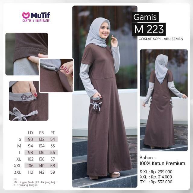 GAMIS MUTIF M223, M223 MUTIF, GAMIS TERBARU MUTIF M223, GAMIS KAOS MUTIF M223, GAMIS KAOS PREMIUM