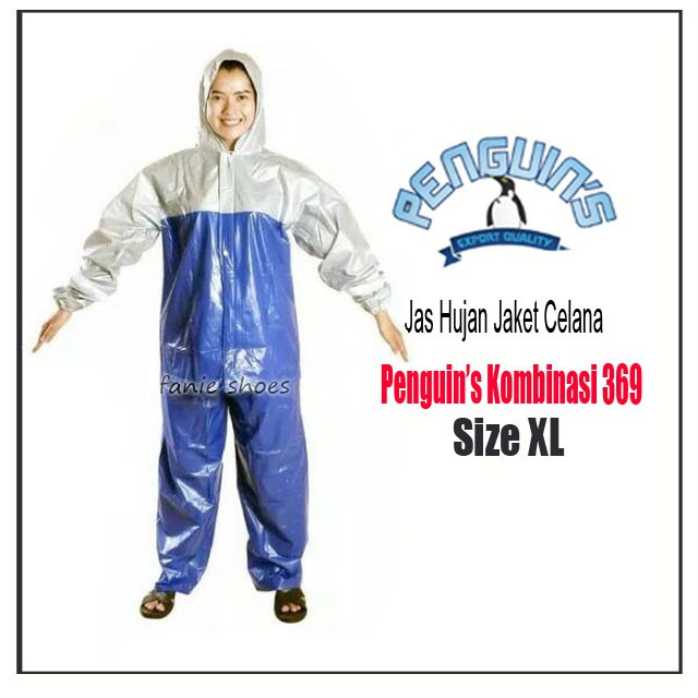 Jas Hujan Penguin's 369 XL Kombinasi / Jas Hujan Jaket Celana / Jas Hujan PVC