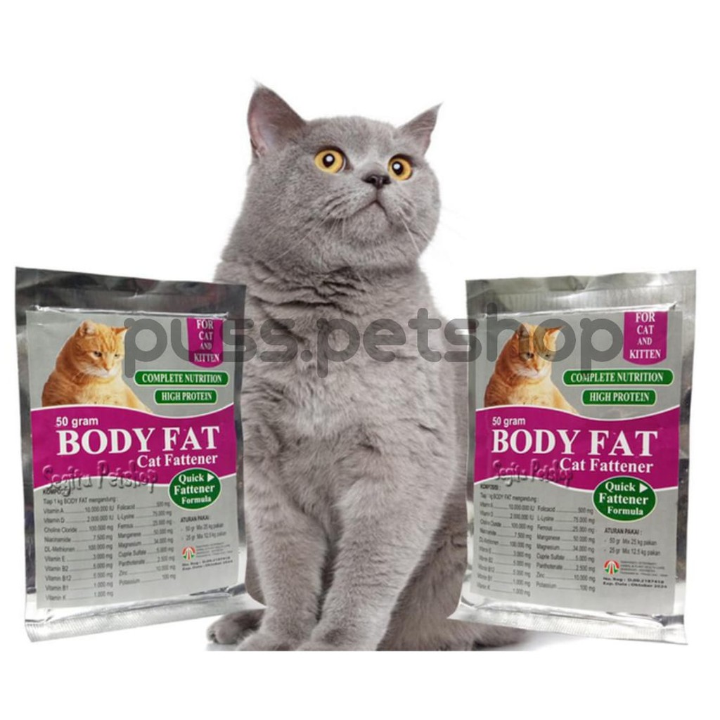 Body Fat Cat Vitamin Penggemuk Kucing Nutrisi Terbaik Booster Cat Vitamin Kucing Vitamin Hewan Shopee Indonesia