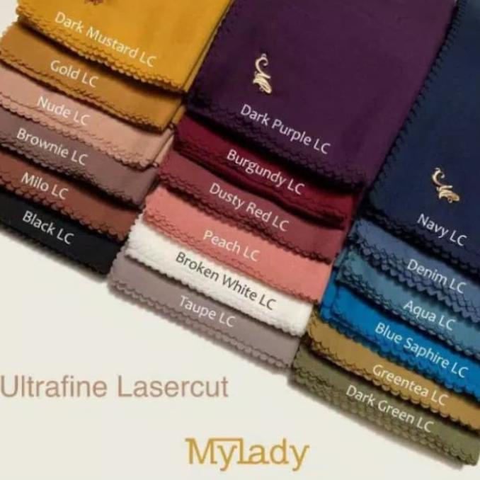 HIJAB JILBAB MY LADY LASER CUT POLOS ULTRA FINE 1