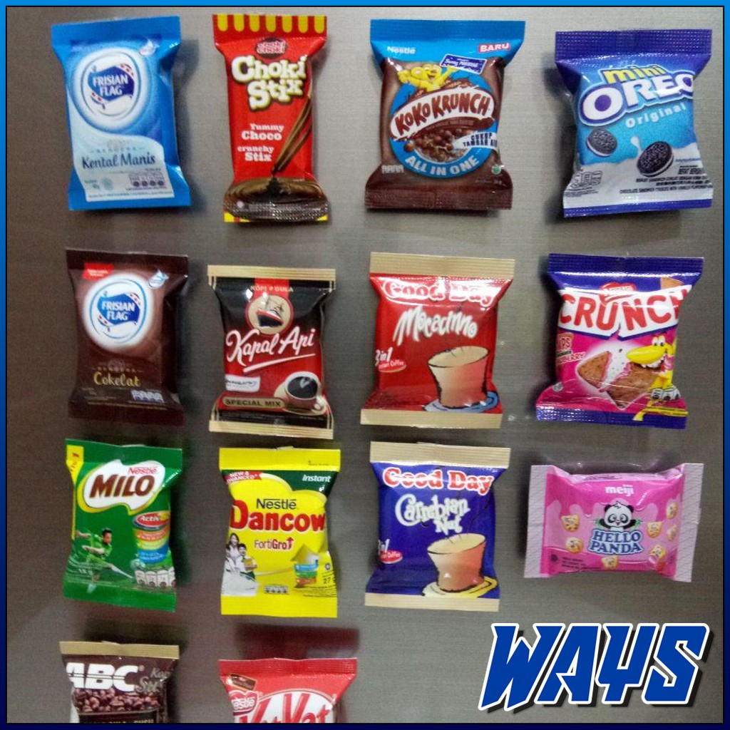 [G010] Magnet Kulkas Snack 3D / Tempelan Hiasan Lemari Es Kulkas Miniatur Souvenir Jajanan Makanan